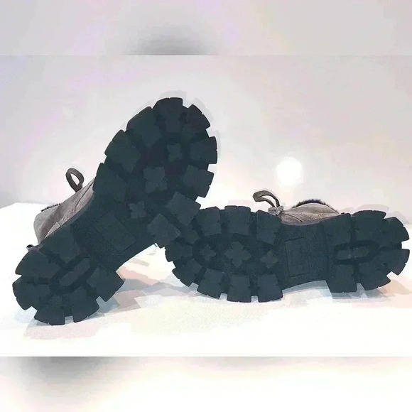 MARC FISHER MLHappier Lug Sole Combat Boots dark grey sz 5.5 M (17SN12) - Picture 6 of 10